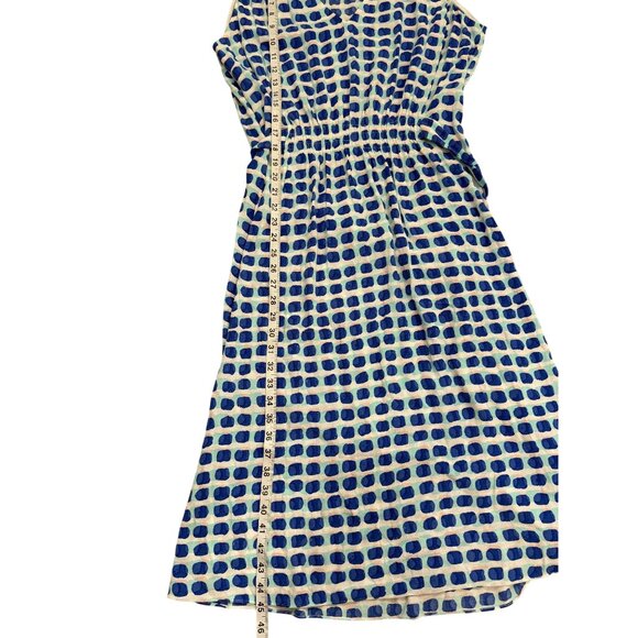 Kate Spade Island Stamp Dress Sleeveless Blue White Tie-Back Womens Size XL - Picture 7 of 8